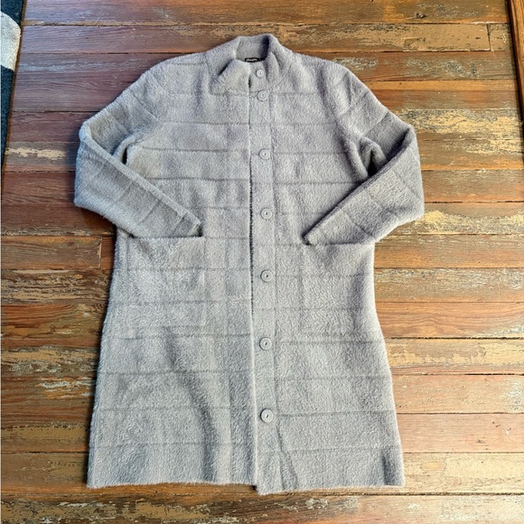 J.Mclaughlin Womens Tripp Button Up Fuzzy Sweater Coat ~ Size Medium 🧡🍄 - Picture 6 of 9